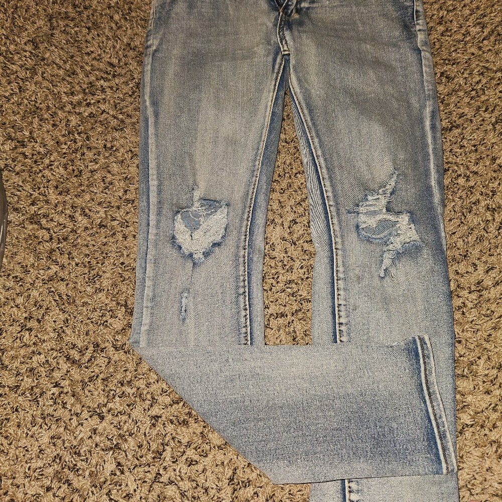 Mens distressed jeans 32×2w